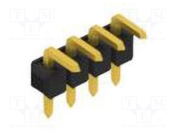 Connector: pin strips; pin header; male; PIN: 4; 2.54mm; THT; 1x4