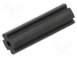 Spacer sleeve; LED; Øout: 3mm; ØLED: 3mm; black; UL94V-0; Mat: PVC