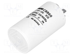 Capacitor: motors, run; 12uF; 450V; Ø40x70mm; -25÷70°C; ±5%; 3000h
