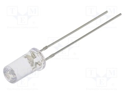 LED; green; 5mm; 50°; Front: flat; 2.9÷3.4VDC; Pitch: 2.54mm; round
