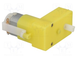 Motor: DC; angular,with plastic gearbox; 3÷6VDC; 200mA; 65rpm