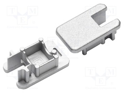 Cap for LED profiles; silver; ABS; Application: MIKRO-LINE12