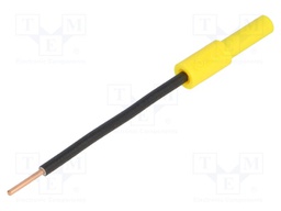 Test probe; 10A; yellow; Tip diameter: 1.7mm; Socket size: 4mm