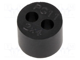 Insert for gland; with metric thread; Size: M16; IP68; Holes no: 2