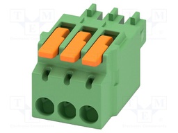 PCB connector, nominal cross section: 1.5 mm2, color: green,