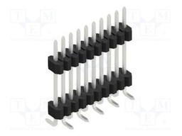 Connector: pin strips; pin header; male; PIN: 10; 1.27mm; SMT; 1x10