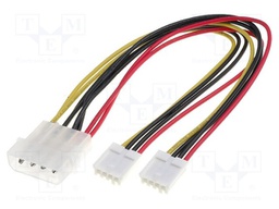 Splitter; PC socket Molex,PC plug mini Molex x2; 0.2m