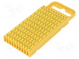 Markers for cables and wires; Label symbol: G; 4.3÷5.3mm; yellow