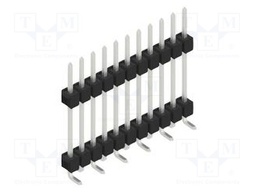 Connector: pin strips; pin header; male; PIN: 11; 2.54mm; SMT; 1x11