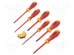 Kit: screwdrivers; insulated; Phillips,Pozidriv®,slot; ERGONIC®
