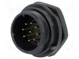 Socket; male; SP21; PIN: 9; IP68; soldering; 500V; 0.75mm2; 5A