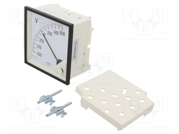 Meter; on panel; analogue; -600V÷0÷600V; Class: 1,5; IP52; 600V