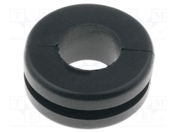 Grommet; Ømount.hole: 11mm; Øhole: 8mm; PVC; black; -30÷60°C
