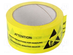 Packing tapes; ESD; L: 66m; W: 50mm; Features: antistatic; Mat: PVC