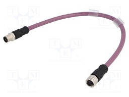 Cable: for sensors/automation; PIN: 5; M12-M12; 300mm; plug; plug