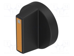 Knob; Actuator colour: orange; plastic; Ø18mm; Body: black