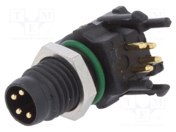 Connector: M8; male; PIN: 4; angled 90°; for panel mounting; socket
