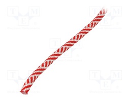Rope; polypropylene; Ørope: 8mm; L: 100m; with a core; white-red