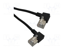Patch cord; F/UTP; Cat: 6; RJ45 right angled plug,both sides
