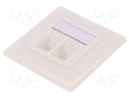 Socket; housing; Keystone; Colour: white; female x2