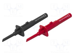 Clip-on probe; hook type; 20A; black,red; 121.2mm; 2pcs.