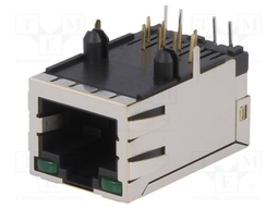 Socket; RJ45; PIN: 8; shielded,with LED; Layout: 8p8c; THT