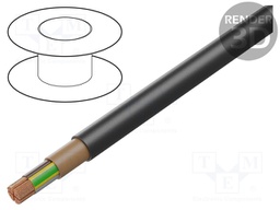 Wire; NYY; round; stranded; Cu; 4G95mm2; PVC; black; 0.6/1kV