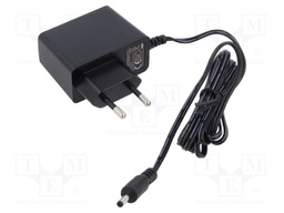 Power supply: switched-mode; constant voltage; 9VDC; 1A; 9W; plug