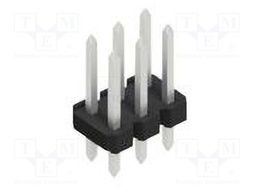 Connector: pin strips; pin header; male; PIN: 6; 2.54mm; THT; 2x3