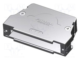 Enclosure for connectors: D-Sub; straight; for cable; silver