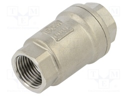 Check valve; acid resistant steel AISI 316; PTFE; max.16bar