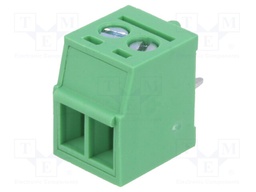 PCB terminal block; straight; 3.5mm; ways: 2; on PCBs; 1.5mm2; 12A