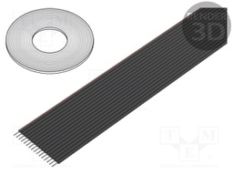 Wire: ribbon; 1.27mm; stranded; Cu; 16x28AWG; unshielded; PVC; black