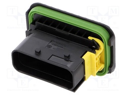Connector: automotive; socket; male; PIN: 18; for panel mounting
