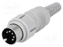 Plug; DIN; male; PIN: 5; Layout: 180°; straight; for cable; soldering