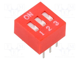 Switch: DIP-SWITCH; Poles number: 3; OFF-ON; 0.025A/24VDC; Pos: 2/3