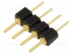 Connector: pin strips; socket; male; PIN: 4; THT; straight; 2.54mm