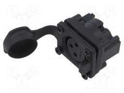 Connector: XLR; socket; female; AXS; 15A; 133V; PIN: 3; IP65; THT