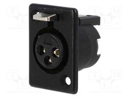 Socket; XLR; female; PIN: 3; straight; soldering; silver plated; 50V