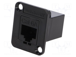 Coupler; EH; Cat: 6a; RJ45 socket,both sides; Holes pitch: 19x24mm