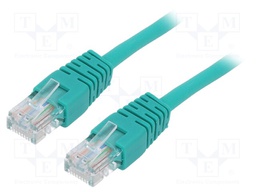 Patch cord; U/UTP; 5e; stranded; CCA; PVC; green; Len: 3m; 26AWG