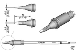 Tip; narrow spade; 1.5x0.5mm