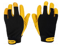 Protective gloves; Size: 10; black, brown; furlined; tag