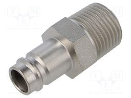 Connector; connector pipe; 0÷35bar; nickel plated brass; DN 10