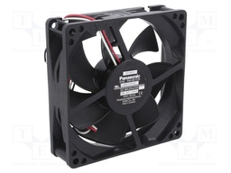 Fan: DC; axial; 24VDC; 92x92x25mm; 57m3/h; 22dBA; ball bearing