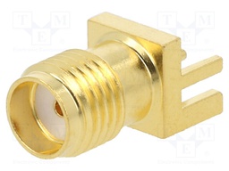 Socket; SMA; female; card edge,middle board mount; horizontal