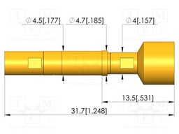 Test needle; plug-in