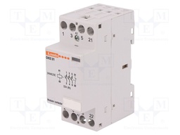 Contactor: 4-pole installation; NC + NO x3; 24VAC; 24VDC; 32A; DIN