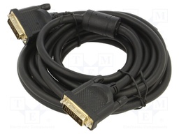 Cable; dual link; DVI-D (24+1) plug,both sides; 5m; black