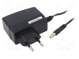 Power supply: switched-mode; voltage source; 15VDC; 800mA; 12W